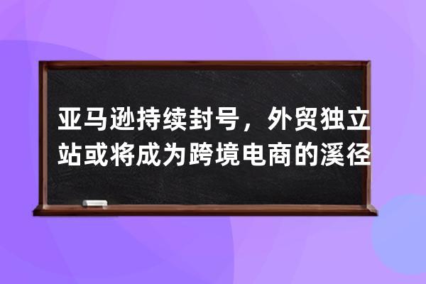 亚马逊持续封号，外贸独立站或将成为跨境电商的溪径