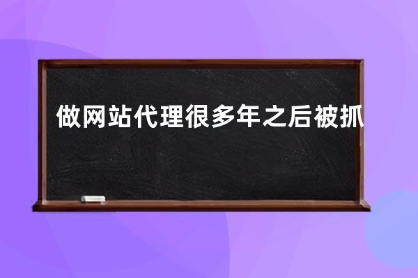 做网站代理很多年之后被抓