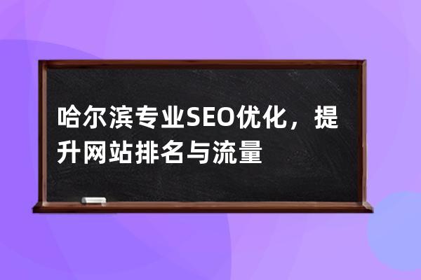 哈尔滨专业SEO优化，提升网站排名与流量