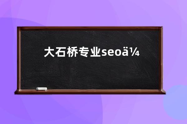 大石桥专业seo优化(沈阳沈河seo网站排名优化)