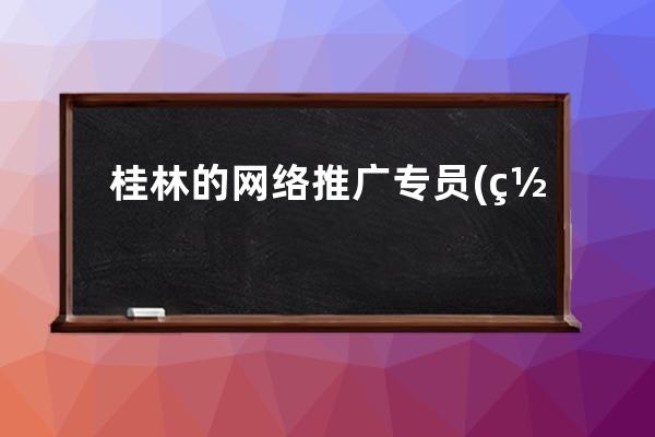 桂林的网络推广专员(网络推广专员岗位职责和任职要求)