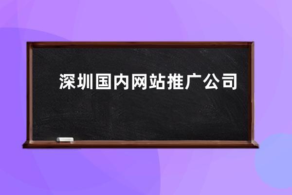 深圳国内网站推广公司哪个好;深圳国内网站推广公司哪个好一点