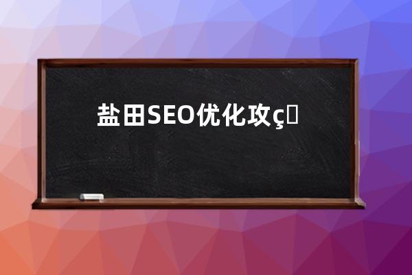 盐田SEO优化攻略：深圳盐田在线专家教你如何提升网站排名