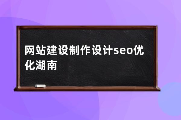 网站建设制作设计seo优化湖南