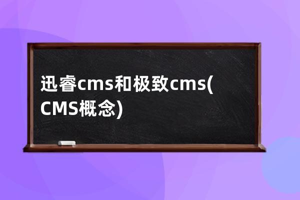 迅睿cms和极致cms(CMS概念)