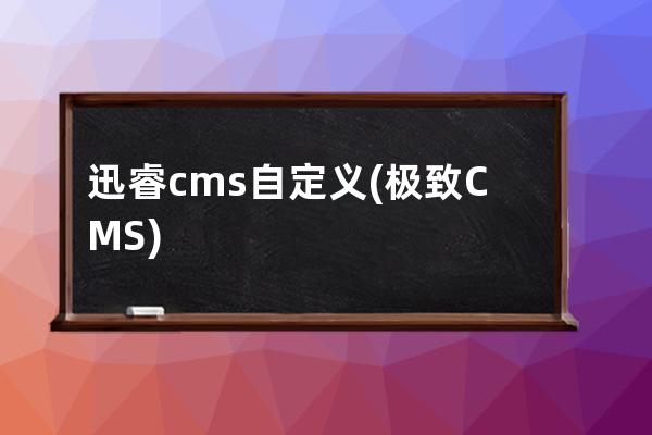 迅睿cms自定义(极致CMS)