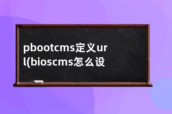 pbootcms定义url(bios cms怎么设置)